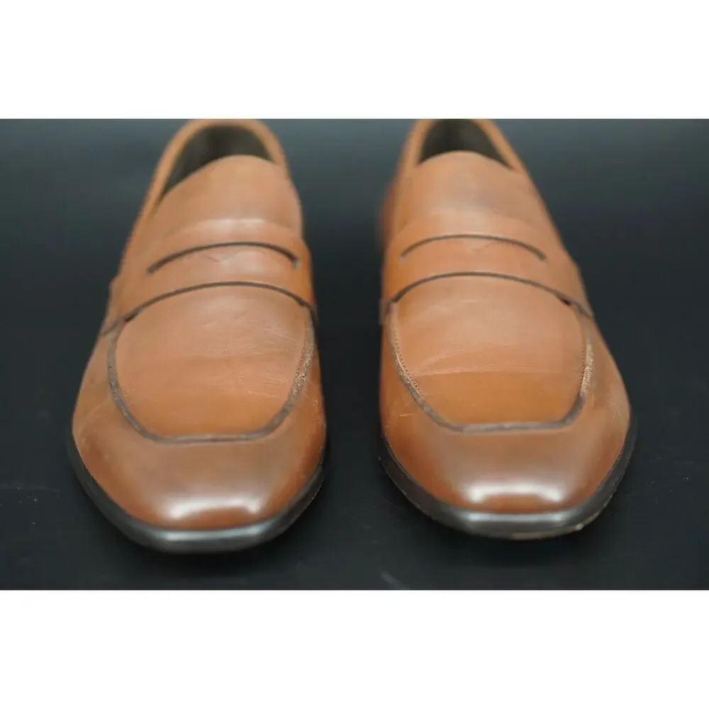 To Boot New York Brown Leather Nova Brown Leather Penny loafers Size 9 Men's